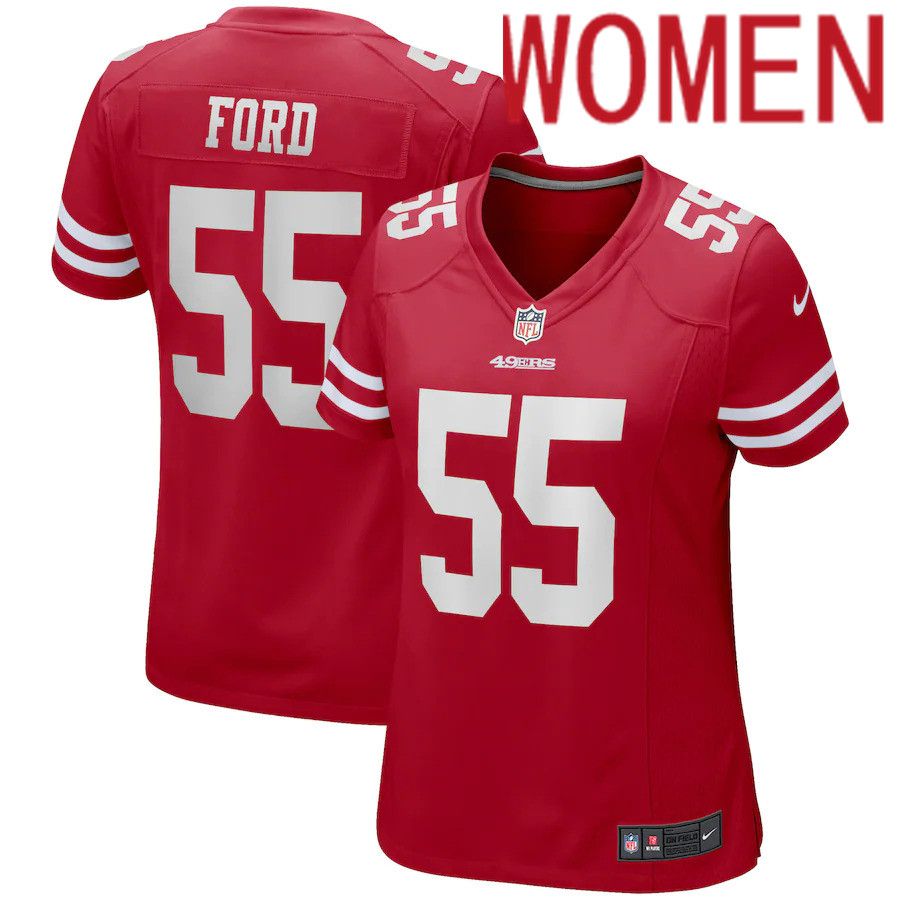 Women San Francisco 49ers #55 Dee Ford Nike Red Game NFL Jersey